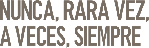 Nunca, rara vez, a veces, siempre