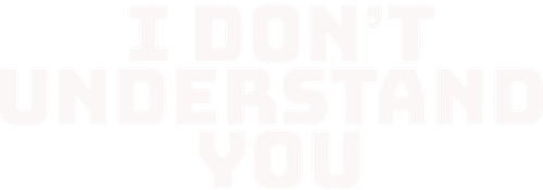 I Don't Understand You