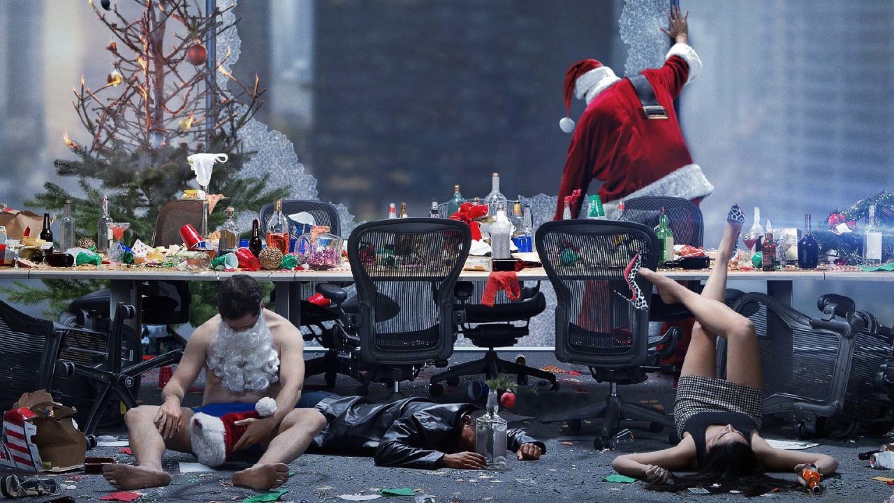 Fiesta de Navidad en la oficina